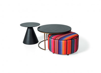 Designer Wohnzimmer set 3tlg. Luxur 2x Couchtisch und Hocker holz möbel